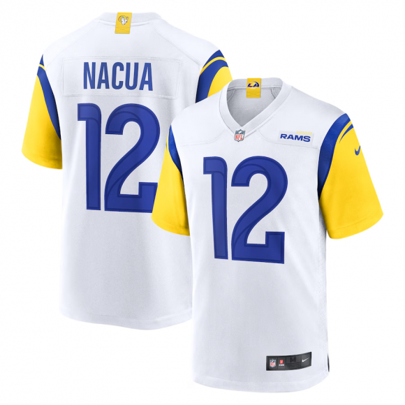 Men's Los Angeles Rams #12 Puka Nacua Nike Game Player White Jersey