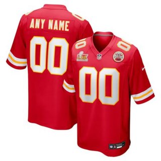 Men's Kansas City Chiefs Nike Red Super Bowl LIX Custom Game Jersey