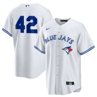 Men's Toronto Blue Jays Nike White Home 2025 Jackie Robinson Day Replica Jersey