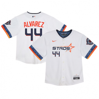 Toddler Houston Astros Yordan Alvarez Nike White 2025 City Connect Limited Player Jersey