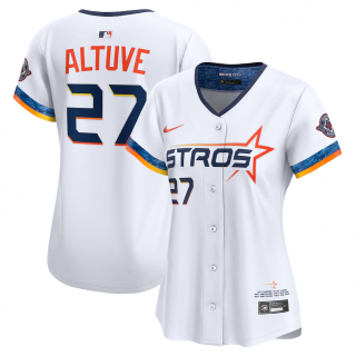 Women's Houston Astros Jose Altuve Nike White 2025 City Connect Limited Player Jersey