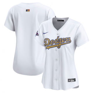 Women's Los Angeles Dodgers Nike White 2025 Gold Collection Limited Jersey