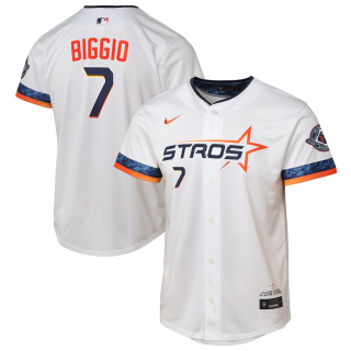 Youth Houston Astros Craig Biggio Nike White 2025 City Connect Limited Player Jersey