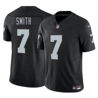 Men's Las Vegas Raiders #7 Geno Smith Black 2025 F.U.S.E. Vapor Football Stitched Jersey