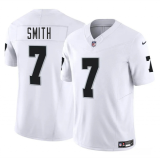 Men's Las Vegas Raiders #7 Geno Smith White 2025 F.U.S.E.Vapor Football Stitched Jersey