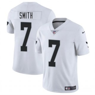 Men's Las Vegas Raiders #7 Geno Smith White 2025 Vapor Football Stitched Jersey