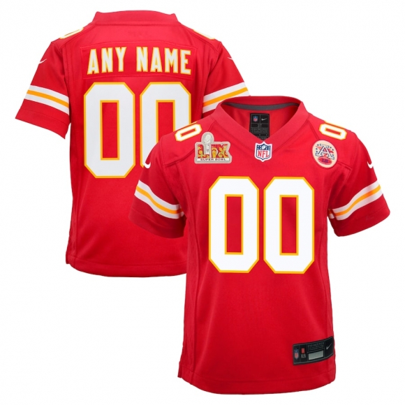 Kansas City Chiefs Nike Youth Super Bowl LIX Custom Team Game Jersey - Red