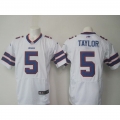 Nike Bills #5 Tyrod Taylor White Men's Stitched NFL New Elite Jersey