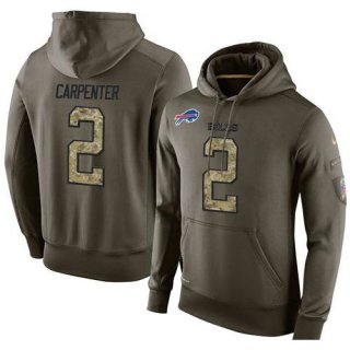 NFL Men's Nike Buffalo Bills #2 Dan Carpenter Stitched Green Olive Salute To Service KO Performance Hoodie