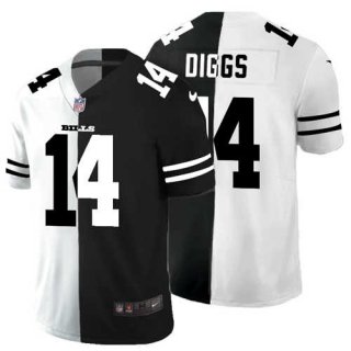 Men's Buffalo Bills #14 Stefon Diggs Black White Split Vapor Untouchable Limited Stitched Jersey