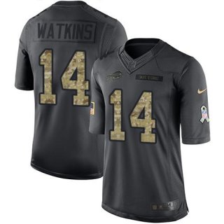 Nike Bills #14 Sammy Watkins Black Men's Stitched NFL Limited 2016 Salute To Service Jersey