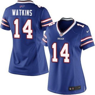 Nike Bills #14 Sammy Watkins Royal Blue Team Color Women's Stitched NFL Limited Jersey