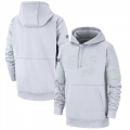 Men's Buffalo Bills White 2019 100th Season Sideline Platinum Therma Pullover Hoodie