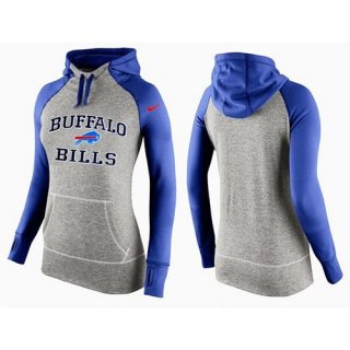 Women's Nike Buffalo Bills Performance Hoodie Grey & Blue_2