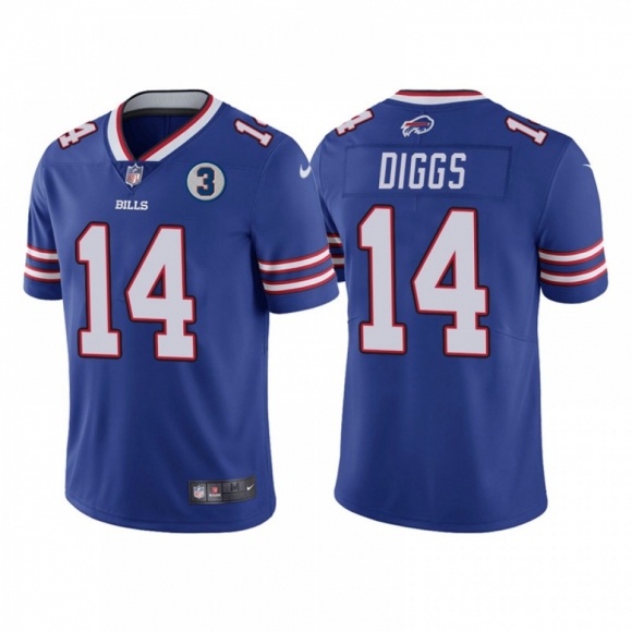 Men's Buffalo Bills #14 Stefon Diggs Blue With NO.3 Patch Vapor Untouchable Limited Stitched NFL Jersey