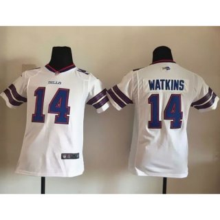 Nike Bills #14 Sammy Watkins White Youth Stitched NFL New Elite Jersey