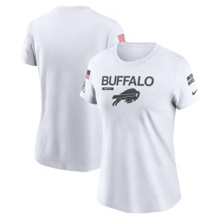 Women's Buffalo Bills Nike White 2024 Salute To Service Legend Performance T-Shirt