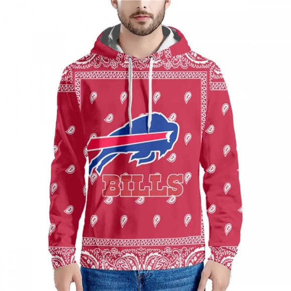 Men's Buffalo Bills Red Pullover Hoodie