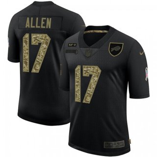 Men's Buffalo Bills #17 Josh Allen 2020 Camo Black Salute To Service Limited Stitched Jersey