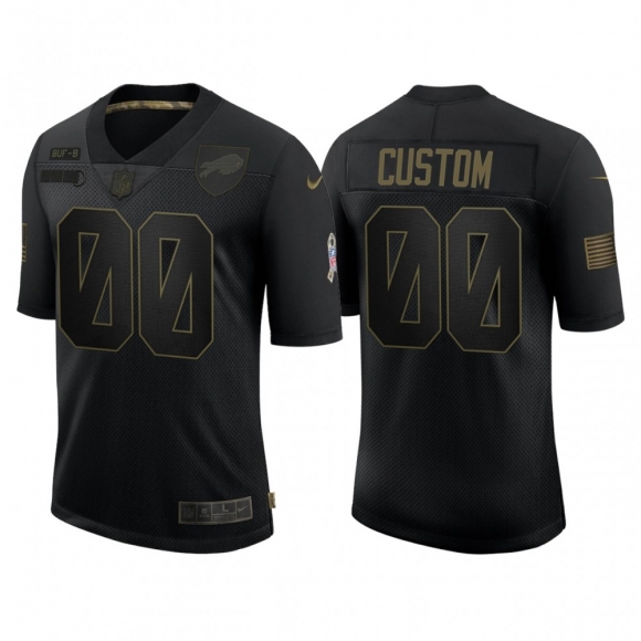 Men's Buffalo Bills ACTIVE PLAYER Custom 2020 Black Salute To Service Limited Stitched Jersey