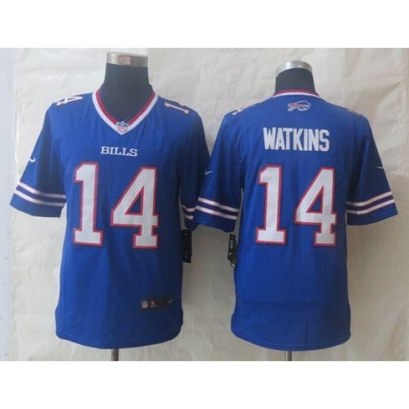 Nike Bills #14 Sammy Watkins Royal Blue Team Color Men's Stitched NFL New Limited Jersey