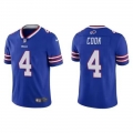 Men's Buffalo Bills #4 James Cook Blue Vapor Untouchable Limited Stitched Jersey