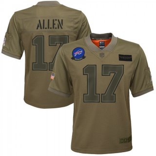 Youth Buffalo Bills #17 Josh Allen 2019 Camo Salute To Service Stitched NFL Jersey