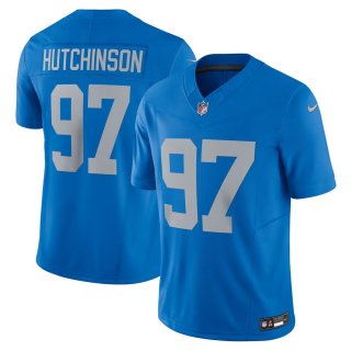 Men's Detroit Lions Aidan Hutchinson Nike Blue Vapor F.U.S.E. Alternate Limited Jersey