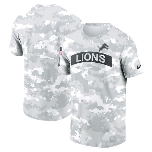 Men's Detroit Lions Nike White 2024 Salute To Service Big & Tall Performance T-Shirt