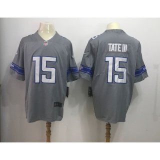 Men's Detroit Lions #15 Golden Tate Nike Gray 2017 Color Rush Legend Stitched MLB Jersey