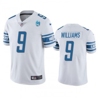 Men's Detroit Lions #9 Jameson Williams White 2023 90th Anniversary Vapor Untouchable Limited Stitched Jersey