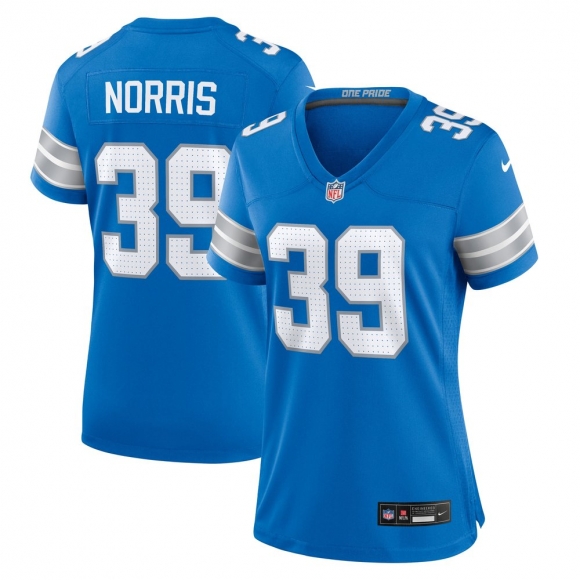 Women's Detroit Lions Morice Norris Nike Blue Game Jersey