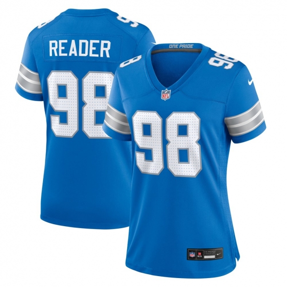 Women's Detroit Lions D.J. Reader Nike Blue Team Game Jersey