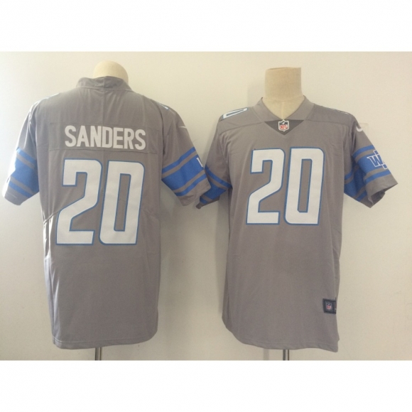 Men's Nike Detroit Lions #20 Barry Sanders Grey Vapor Untouchable Limited Stitched NFL Jersey