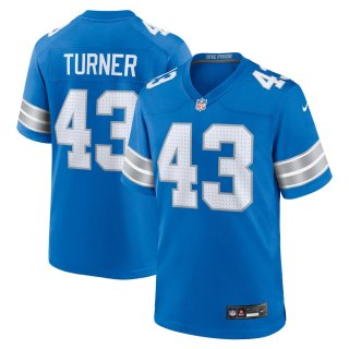 Men's Detroit Lions James Turner Nike Blue Game Jersey