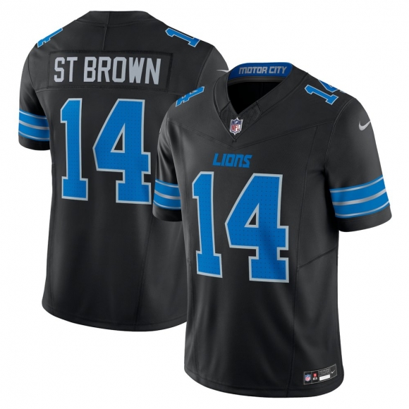 Men's Detroit Lions Amon-Ra St. Brown Nike Black 2nd Alternate Vapor F.U.S.E. Limited Jersey