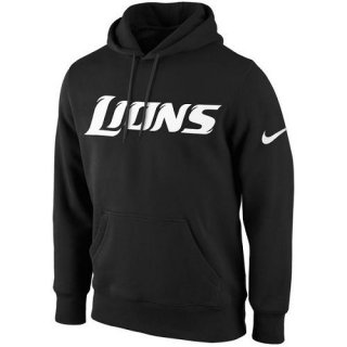 Men's Detroit Lions Nike Black KO Wordmark Performance Hoodie