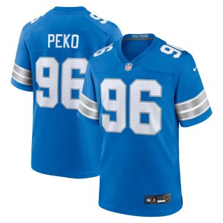 Men's Detroit Lions Kyle Peko Nike Blue Game Jersey