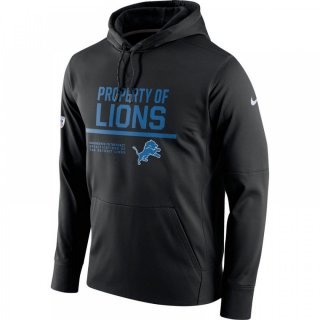 Men's Detroit Lions Nike Black Circuit Property Of Performance Pullover Hoodie