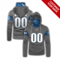 Men's Detroit Lions 2020 Grey Customize Hoodie Mask