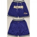 Men's Baltimore Ravens Purple Shorts (Run Small)