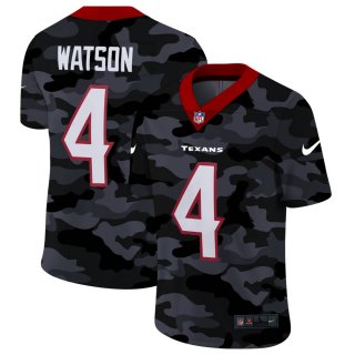 Men's Houston Texans #4 Deshaun Watson 2020 Camo Limited Stitched Jersey