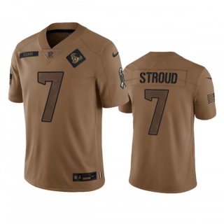 Men's Houston Texans #7 C.J. Stroud 2023 Brown Salute To Service Limited Stitched Jersey