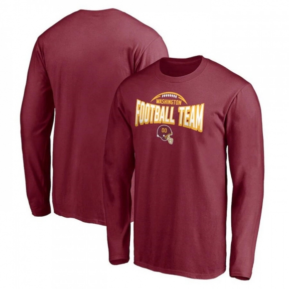 Men's Washington Commanders Burgundy Clamp Down Long Sleeve T-Shirt