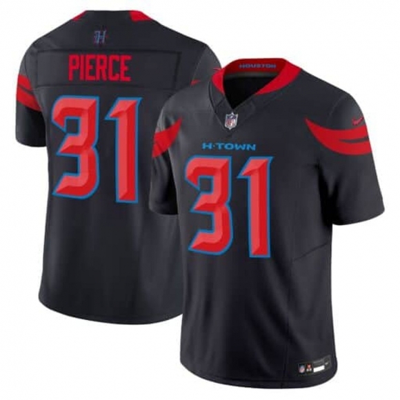 Men's Nike Dameon Pierce Navy Blue Houston Texans #31 Vapor F.U.S.E. Limited Jersey