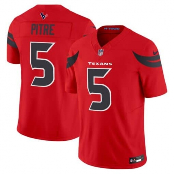 Men's Nike Jalen Pitre Red Houston Texans #5 Vapor F.U.S.E. Limited Jersey