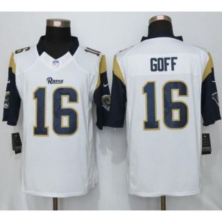 Nike Rams #16 Jared Goff White Men's Stitched NFL Limited Jersey