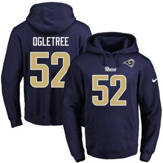 Nike Rams #52 Alec Ogletree Navy Blue Name & Number Pullover NFL Hoodie