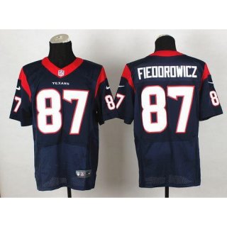 Nike Texans #87 C.J. Fiedorowicz Navy Blue Team Color Men's Stitched NFL Elite Jersey