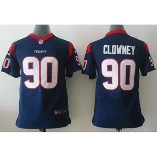 Nike Texans #90 Jadeveon Clowney Navy Blue Team Color Youth Stitched NFL Elite Jersey